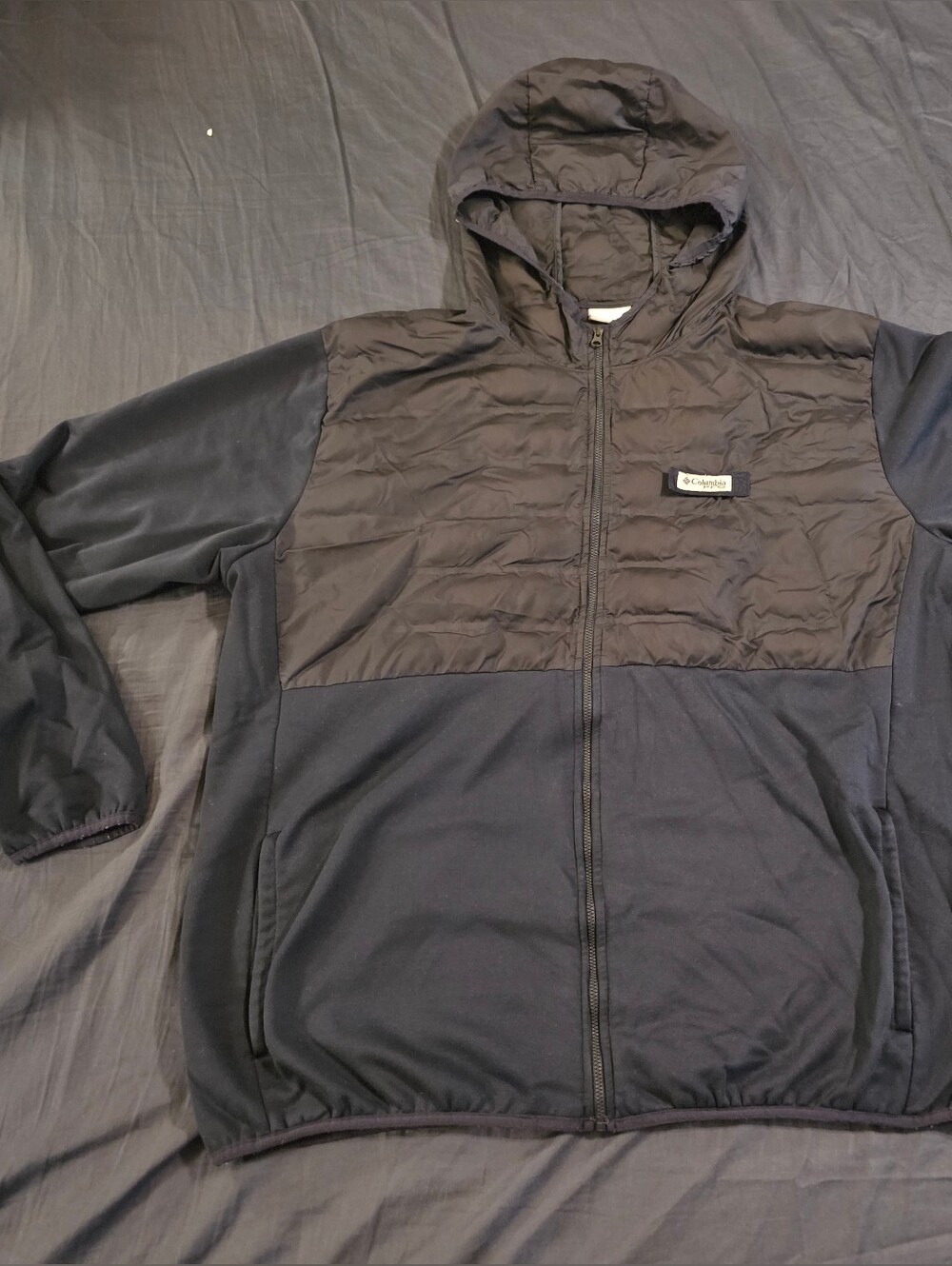 Columbia Men's Hooded Hybrid Jacket - Navy